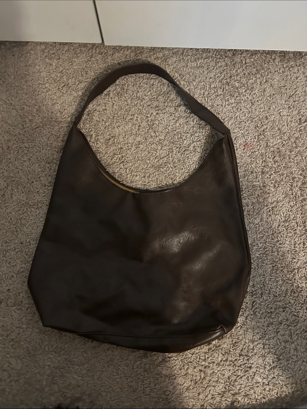 HOBO Dark Brown Leather Hobo Shoulder Bag